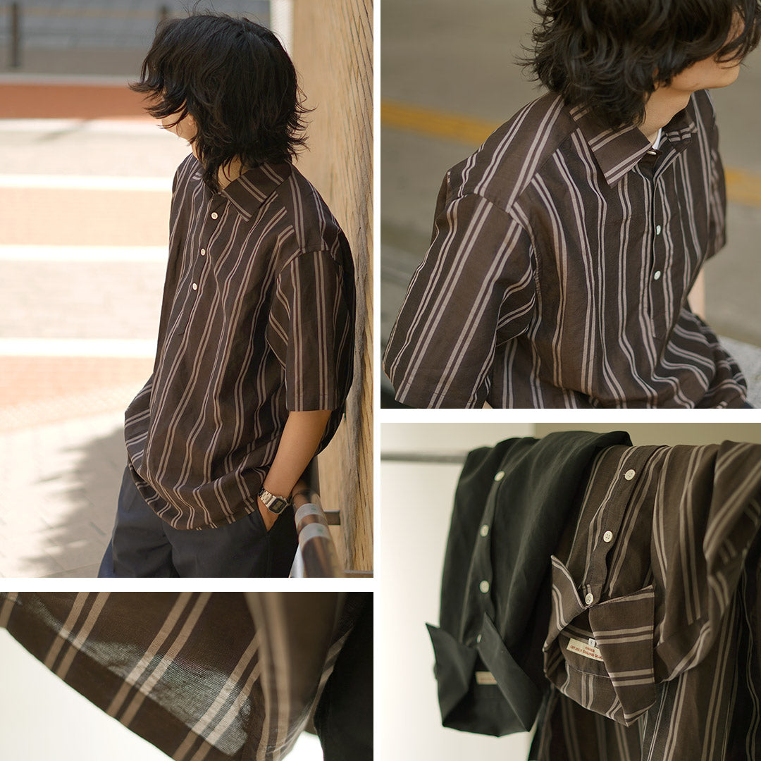 Poloshirt tissé en lin Rococo / Cupro