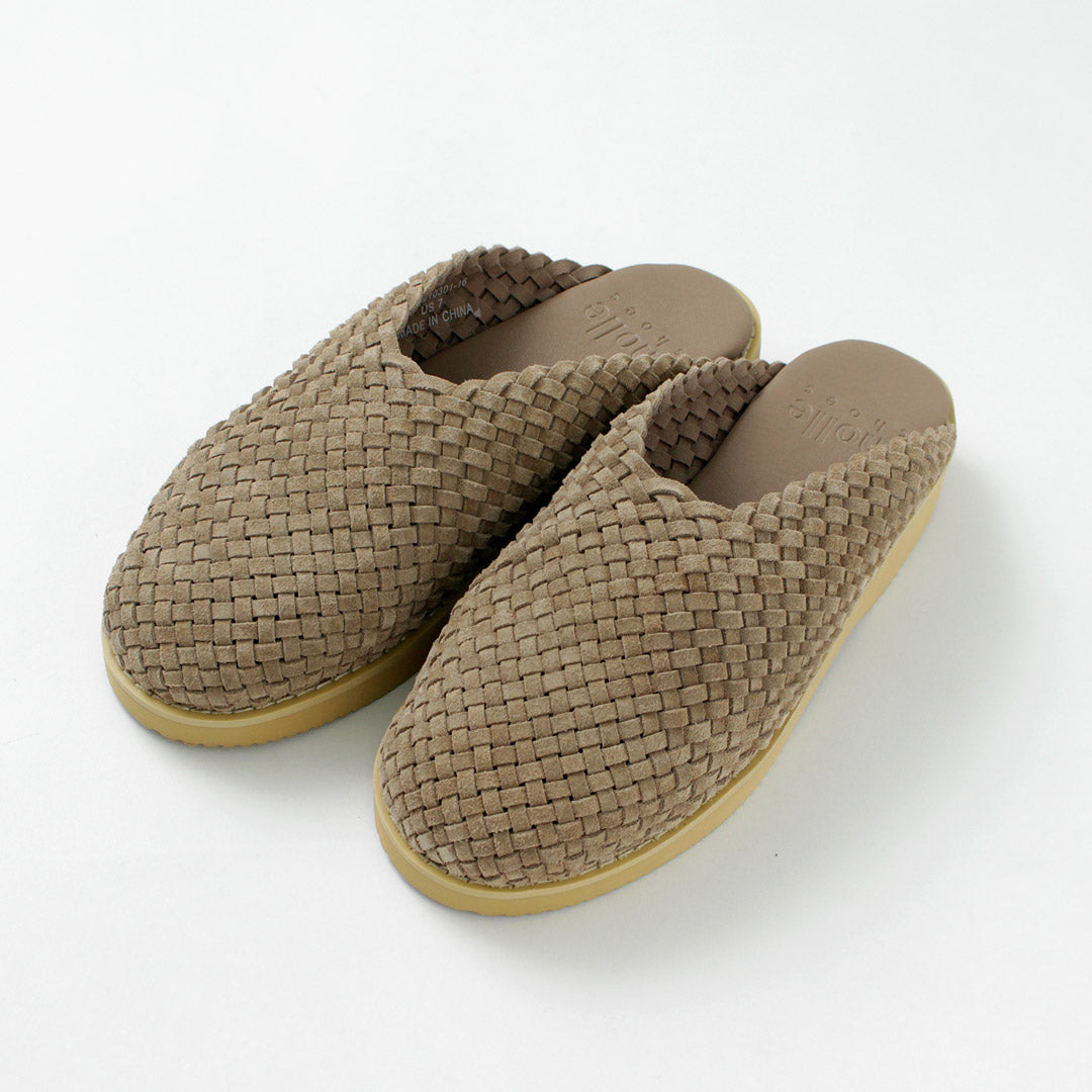 MOLLE SHOES / 우븐 레더 클로그 샌들