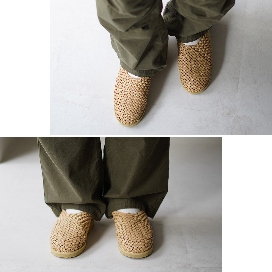 MOLLE 鞋 / 编织皮革木屐凉鞋