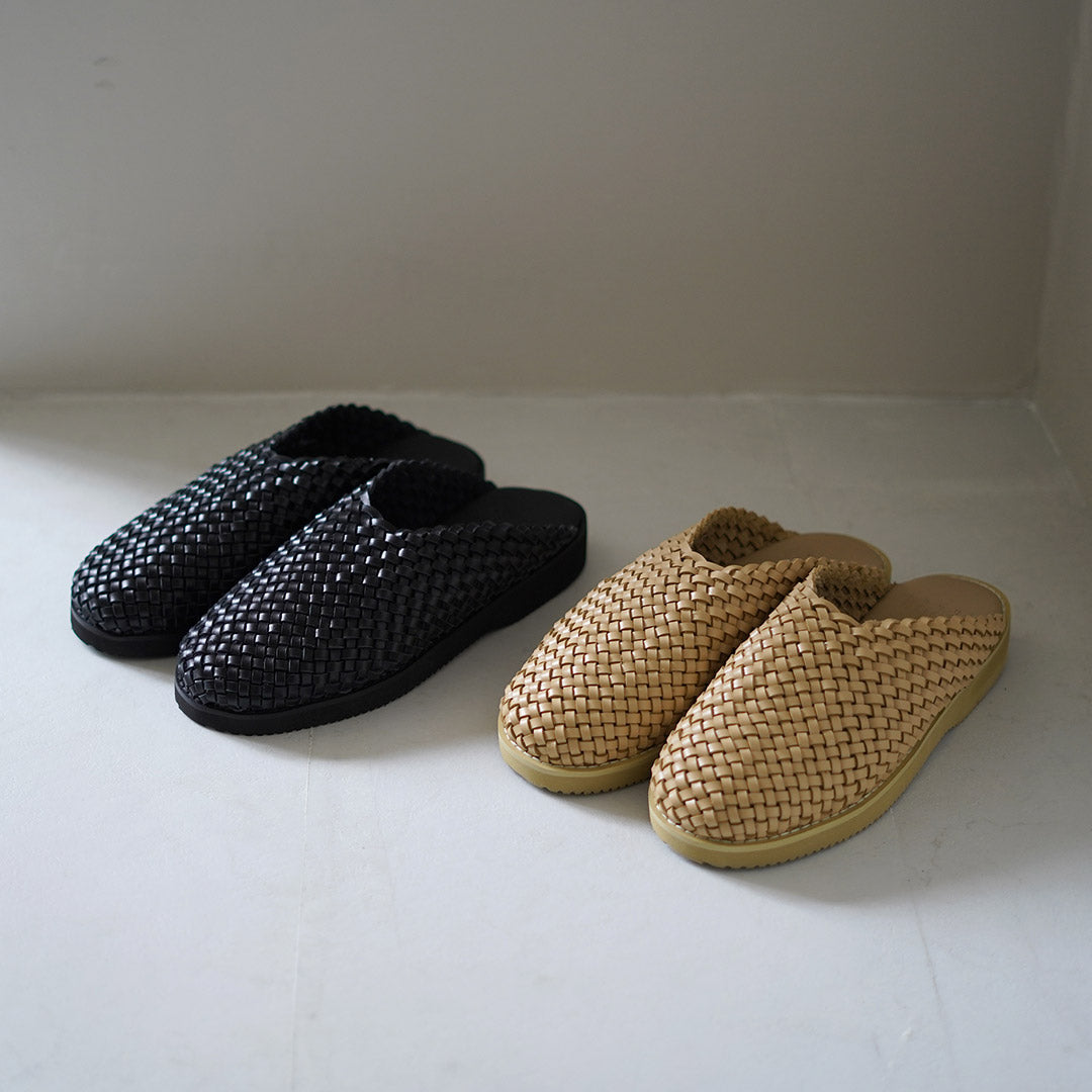 MOLLE 鞋 / 编织皮革木屐凉鞋