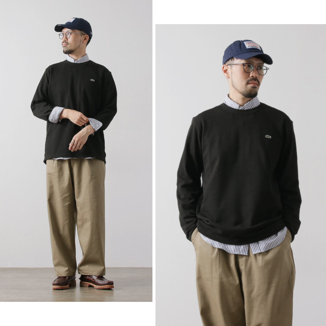 LACOSTE / T-shirt à manches longues en piqué coupe classique