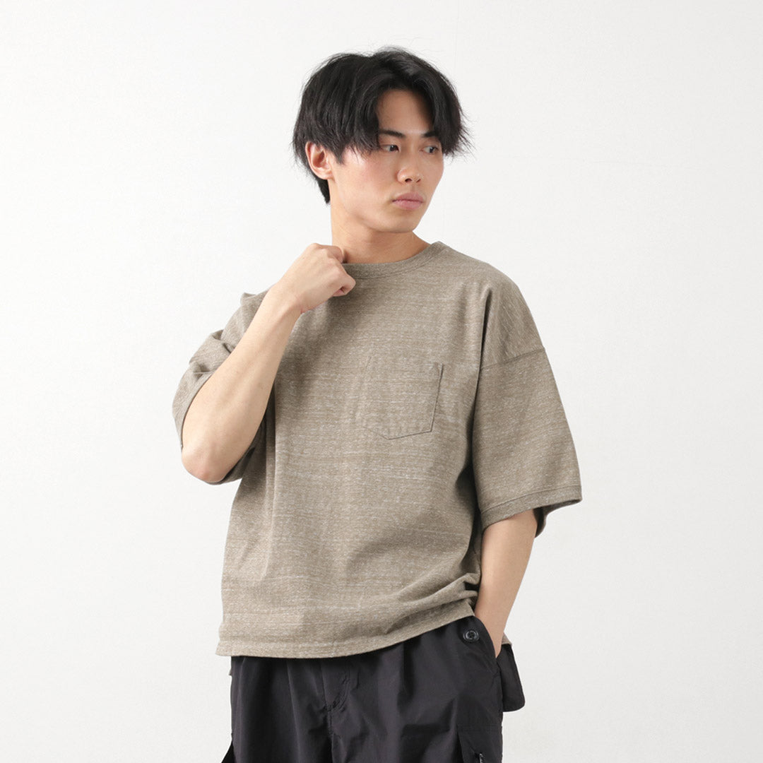 REMI RELIEF / Melange Jersey Short Sleeve Pocket T-shirt