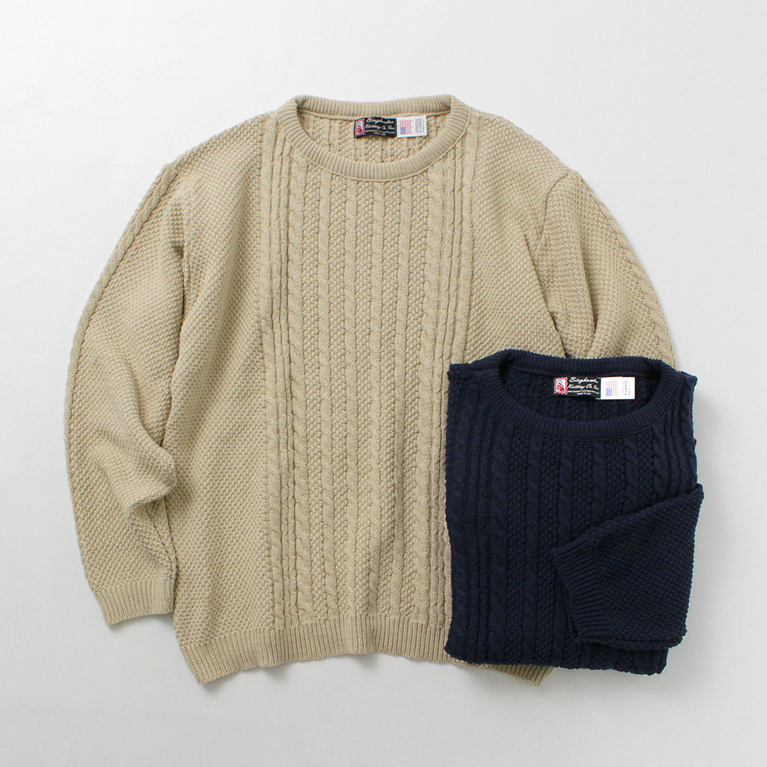 BINGHAMTON KNITING COMPANY / 渔夫套头棉针织衫