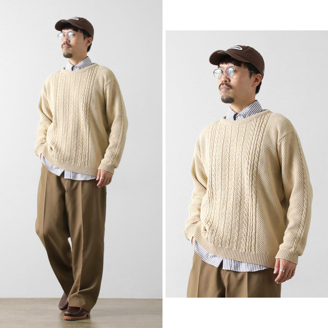 BINGHAMTON KNITING COMPANY / 渔夫套头棉针织衫