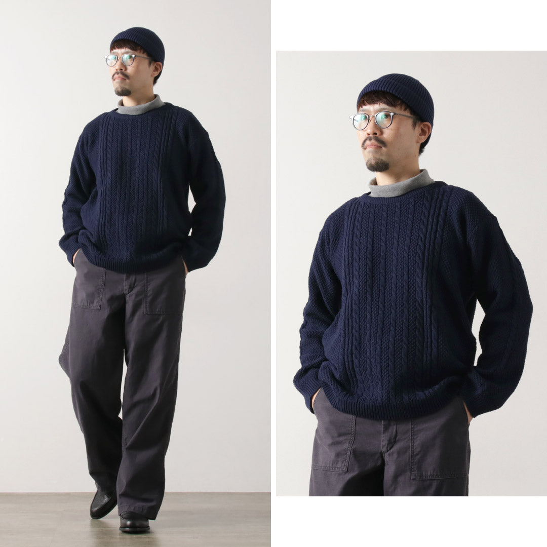 BINGHAMTON KNITING COMPANY / 渔夫套头棉针织衫