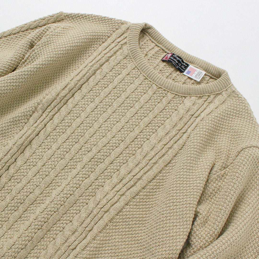 BINGHAMTON KNITING COMPANY / 渔夫套头棉针织衫