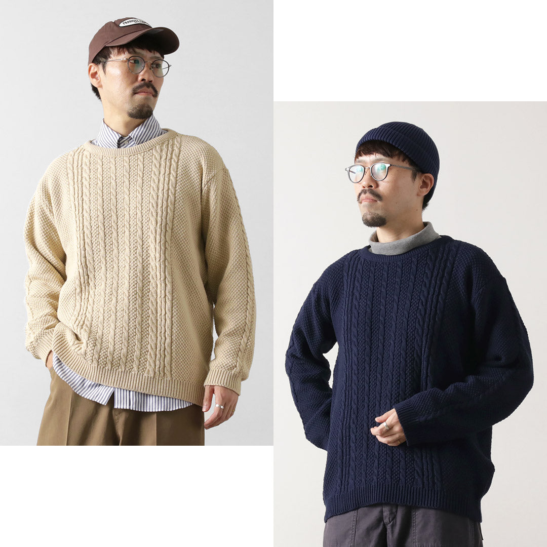 BINGHAMTON KNITING COMPANY / 渔夫套头棉针织衫