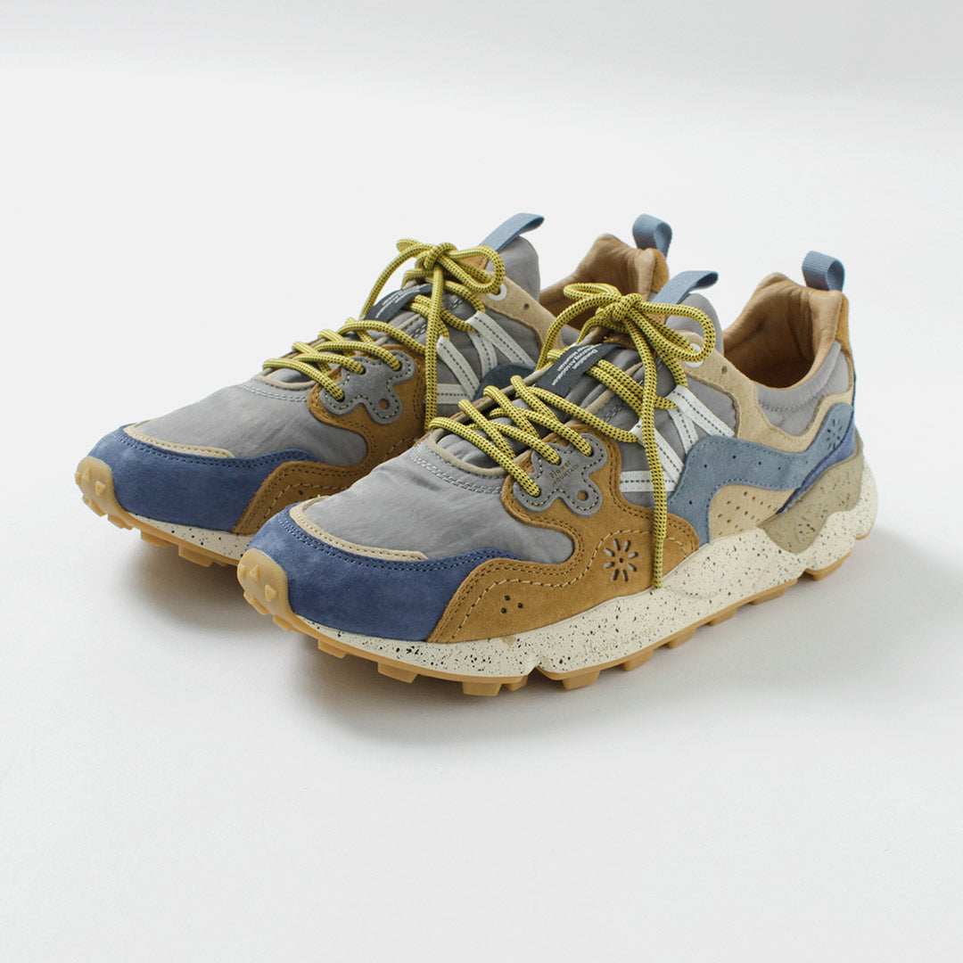 FLOWER MOUNTAIN / YAMANO3 Pig Suede × Nylon Sneakers