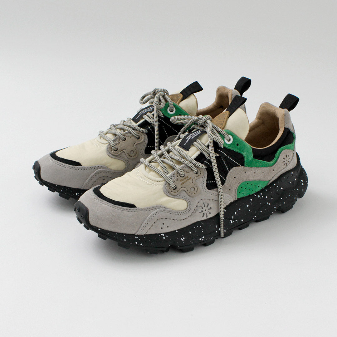 FLOWER MOUNTAIN / YAMANO3 Pig Suede × Nylon Sneakers
