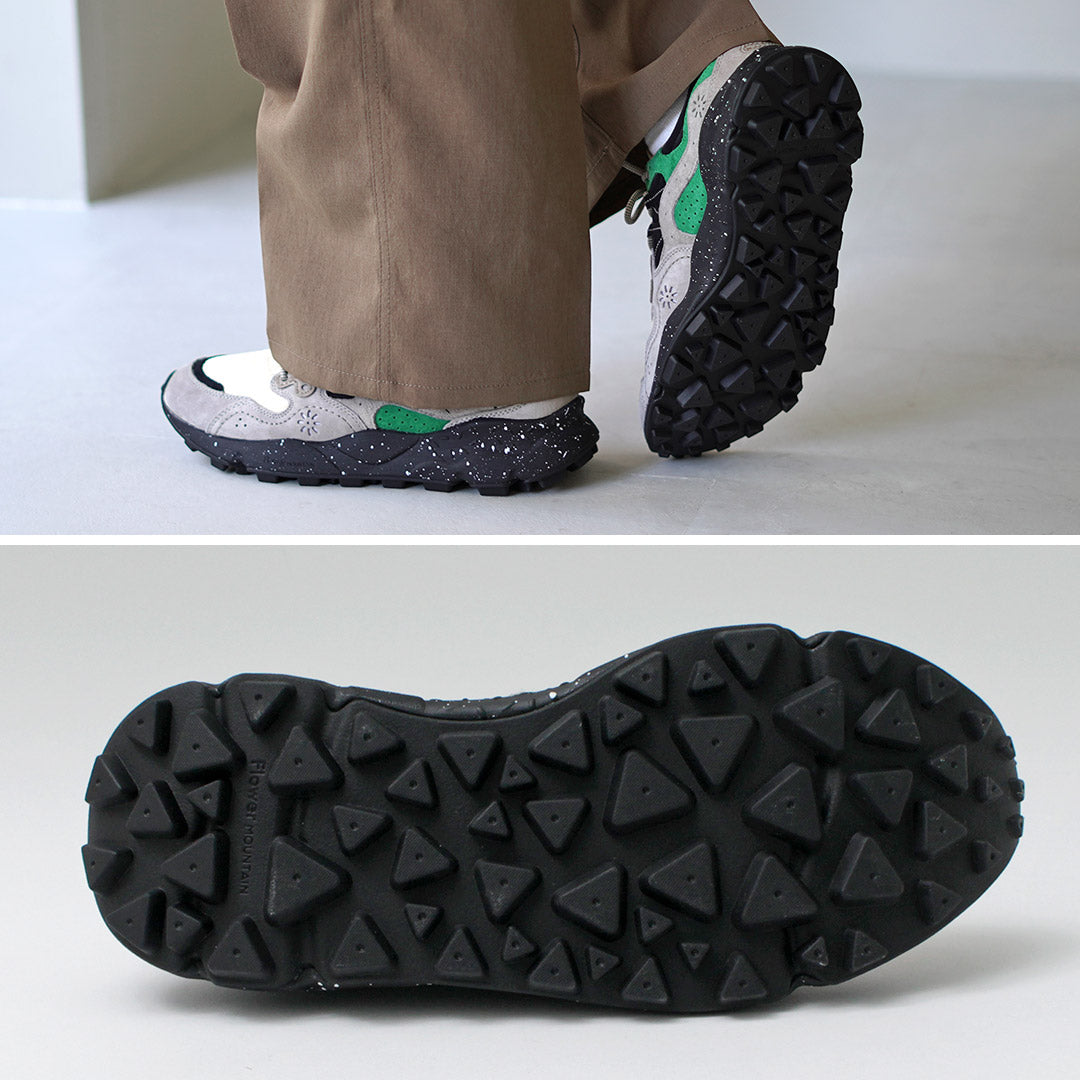 FLOWER MOUNTAIN / YAMANO3 Pig Suede × Nylon Sneakers