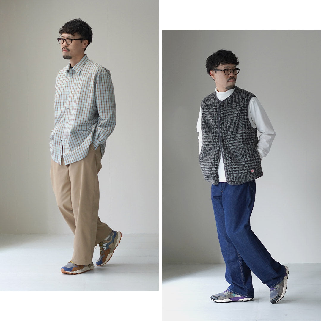 FLOWER MOUNTAIN / YAMANO3 Pig Suede × Nylon Sneakers