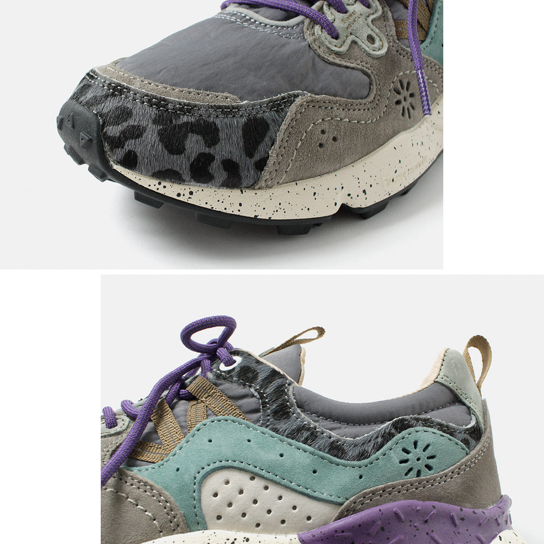 FLOWER MOUNTAIN / YAMANO3 Pig Suede × Nylon Sneakers