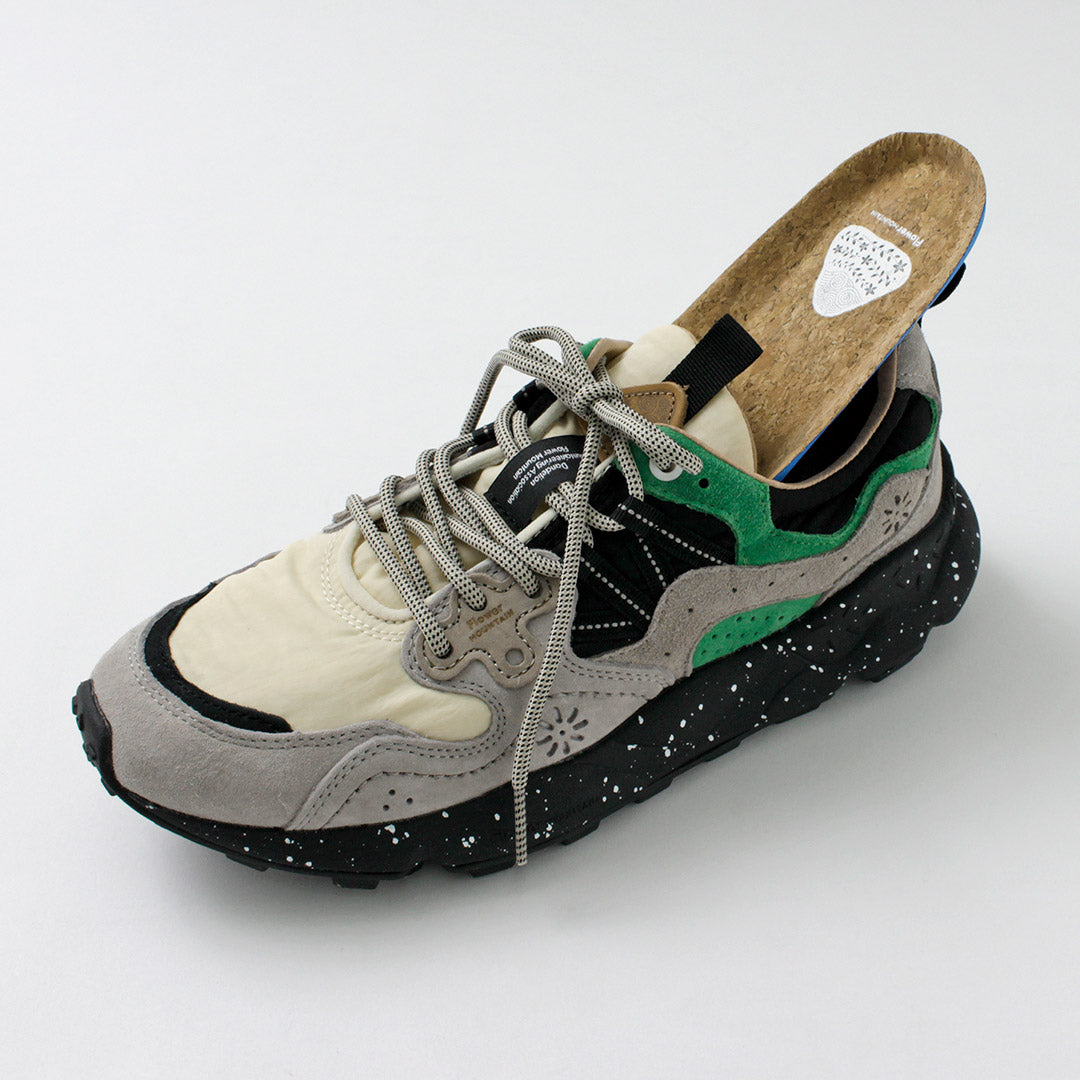 FLOWER MOUNTAIN / YAMANO3 Pig Suede × Nylon Sneakers