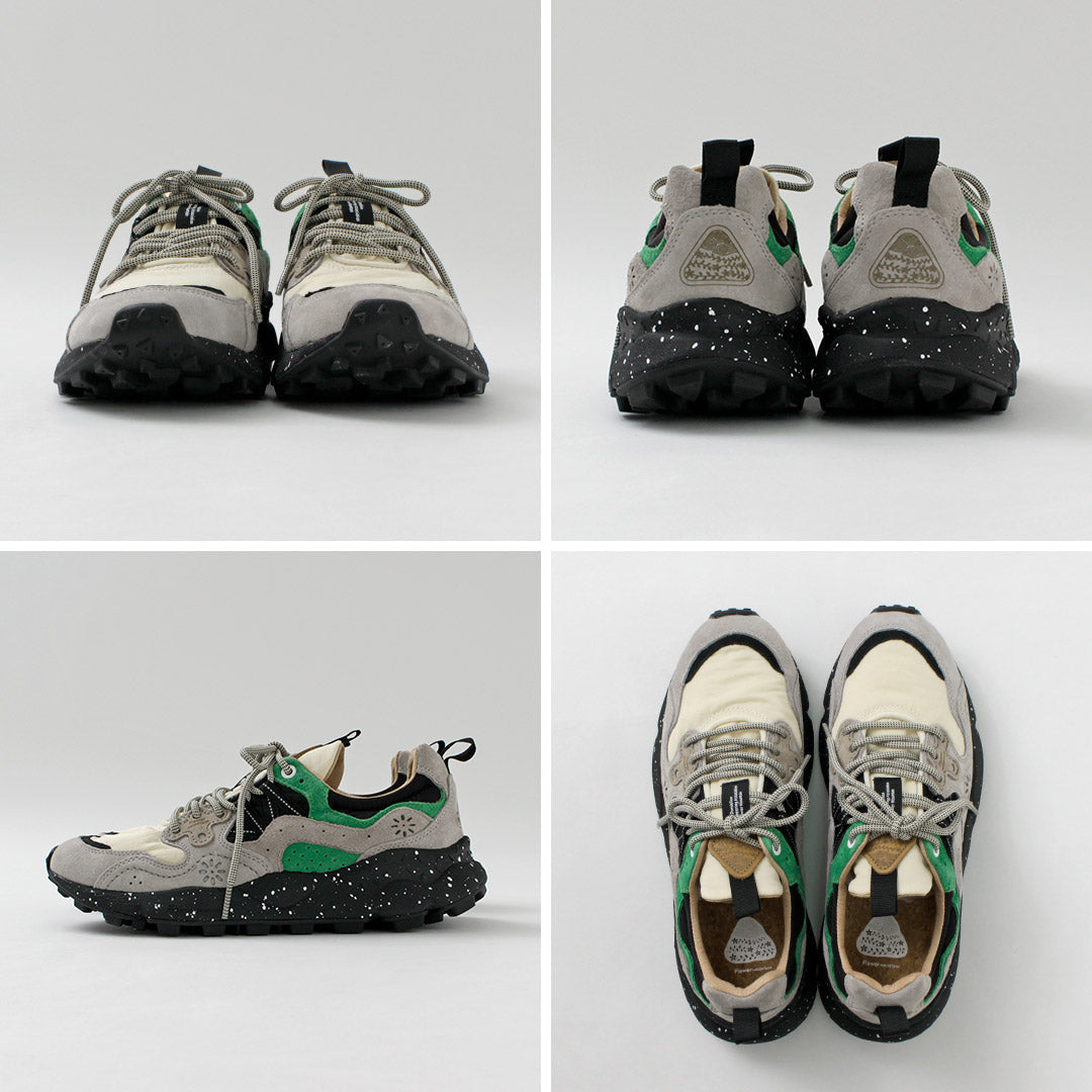 FLOWER MOUNTAIN / YAMANO3 Pig Suede × Nylon Sneakers