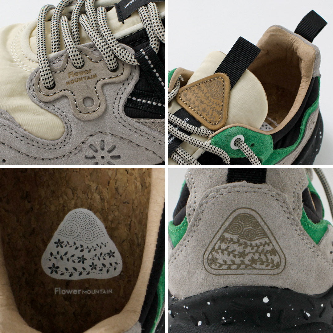 FLOWER MOUNTAIN / YAMANO3 Pig Suede × Nylon Sneakers