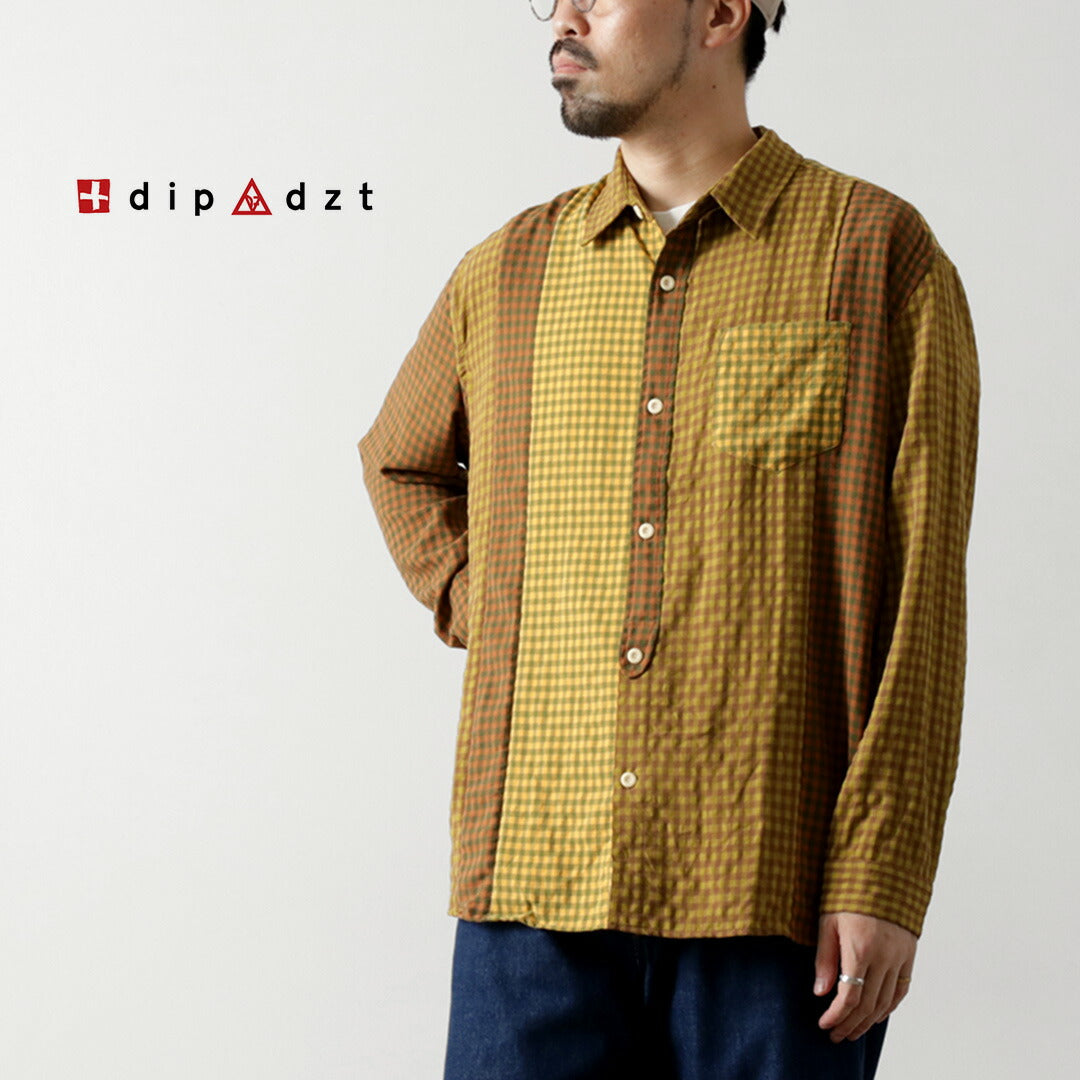 DIP/DZT / Chemise combinée à carreaux
