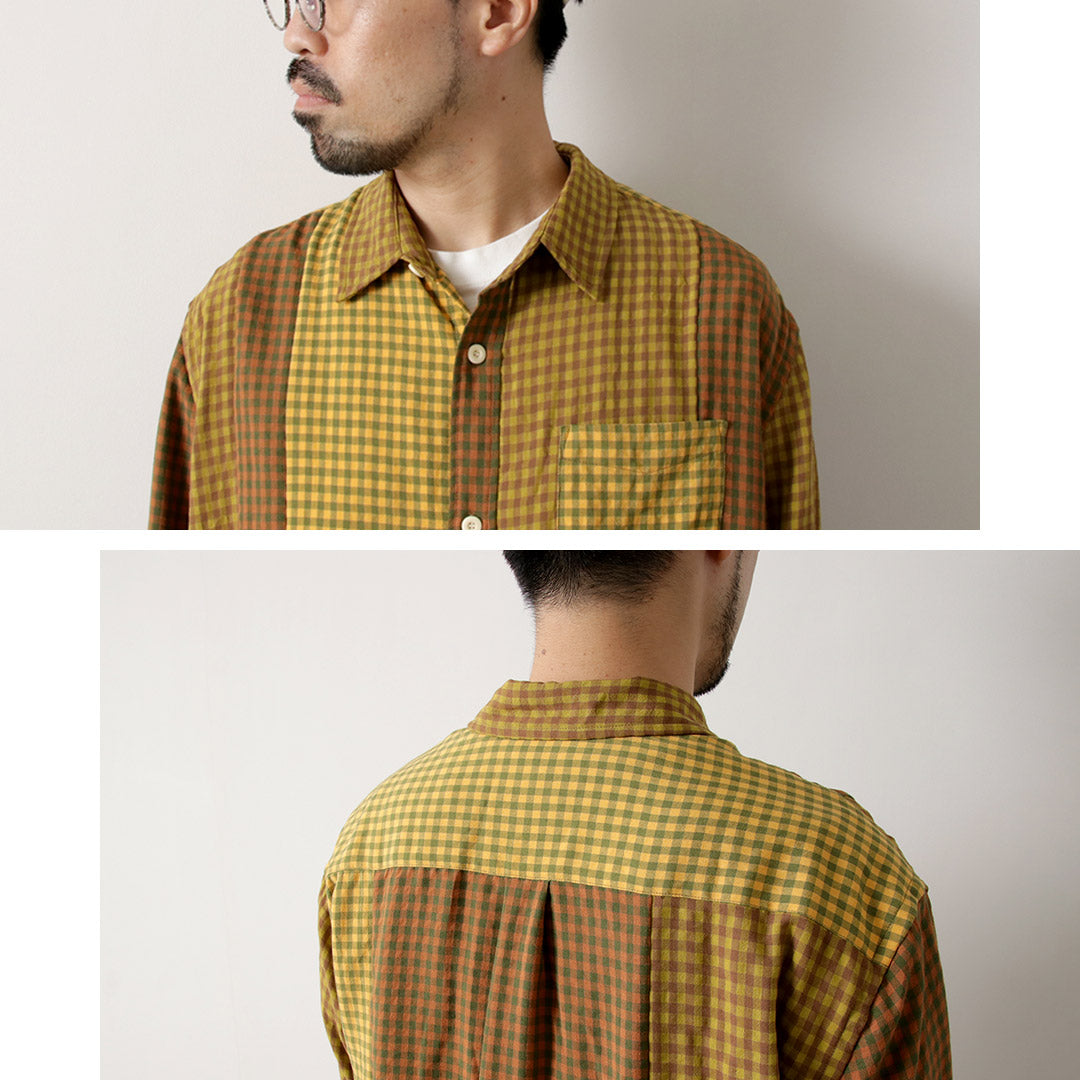 DIP/DZT / Chemise combinée à carreaux
