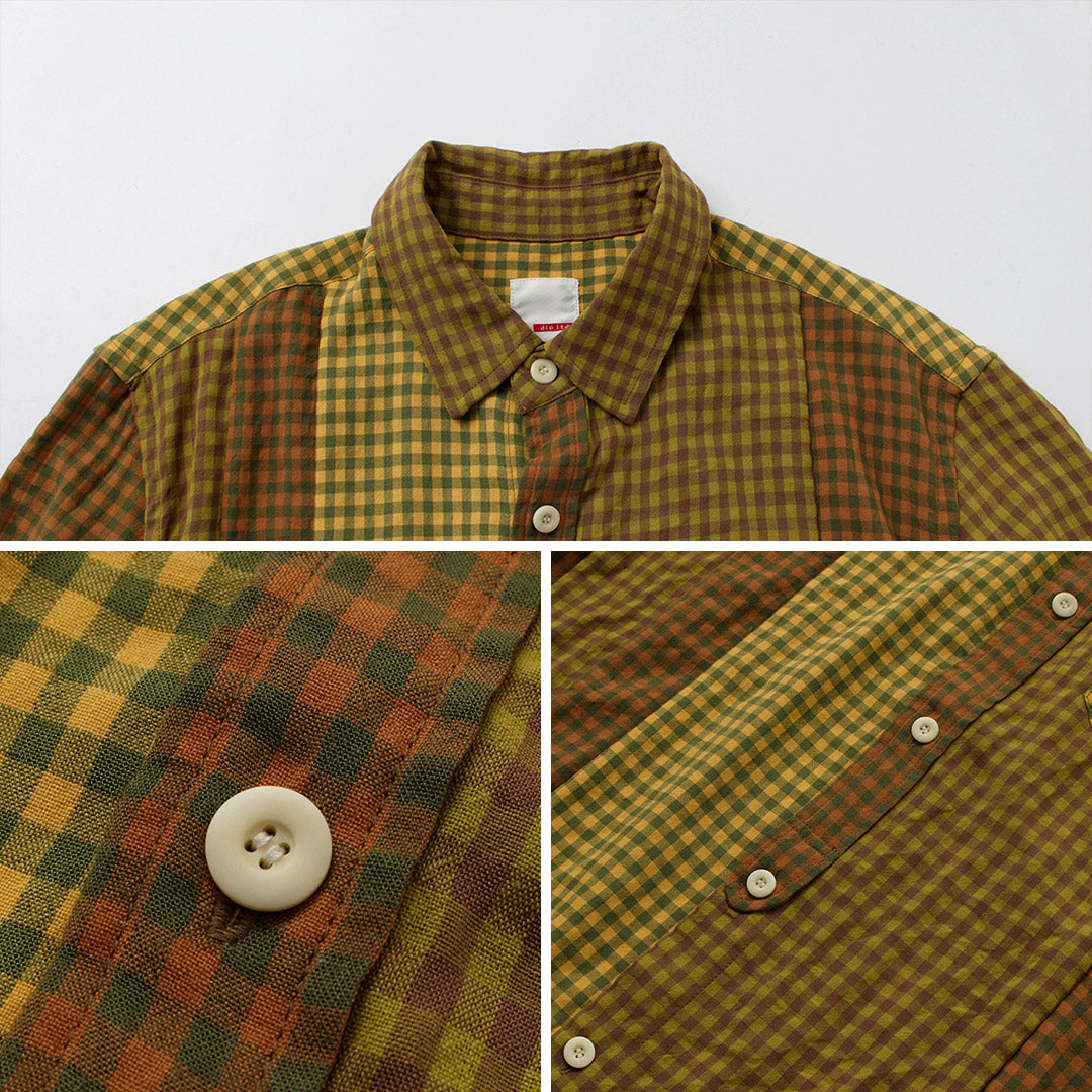 DIP/DZT / Chemise combinée à carreaux