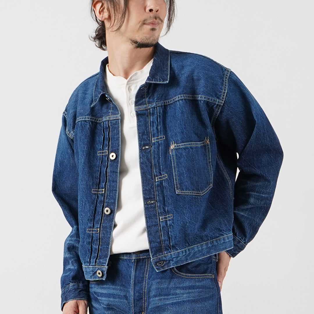 REMI RELIEF / Veste en jean modèle WWll 12oz Bleu