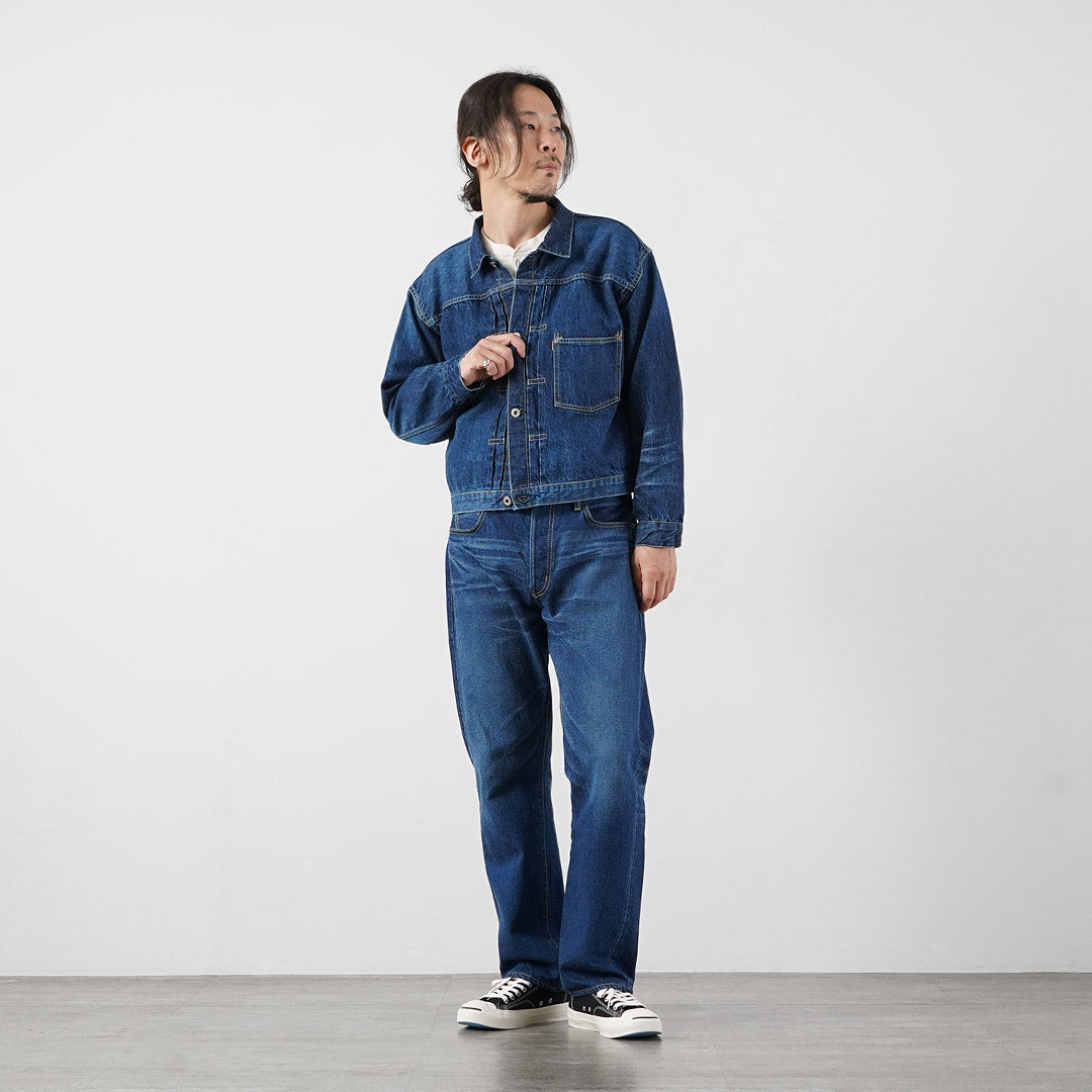 REMI RELIEF / Veste en jean modèle WWll 12oz Bleu