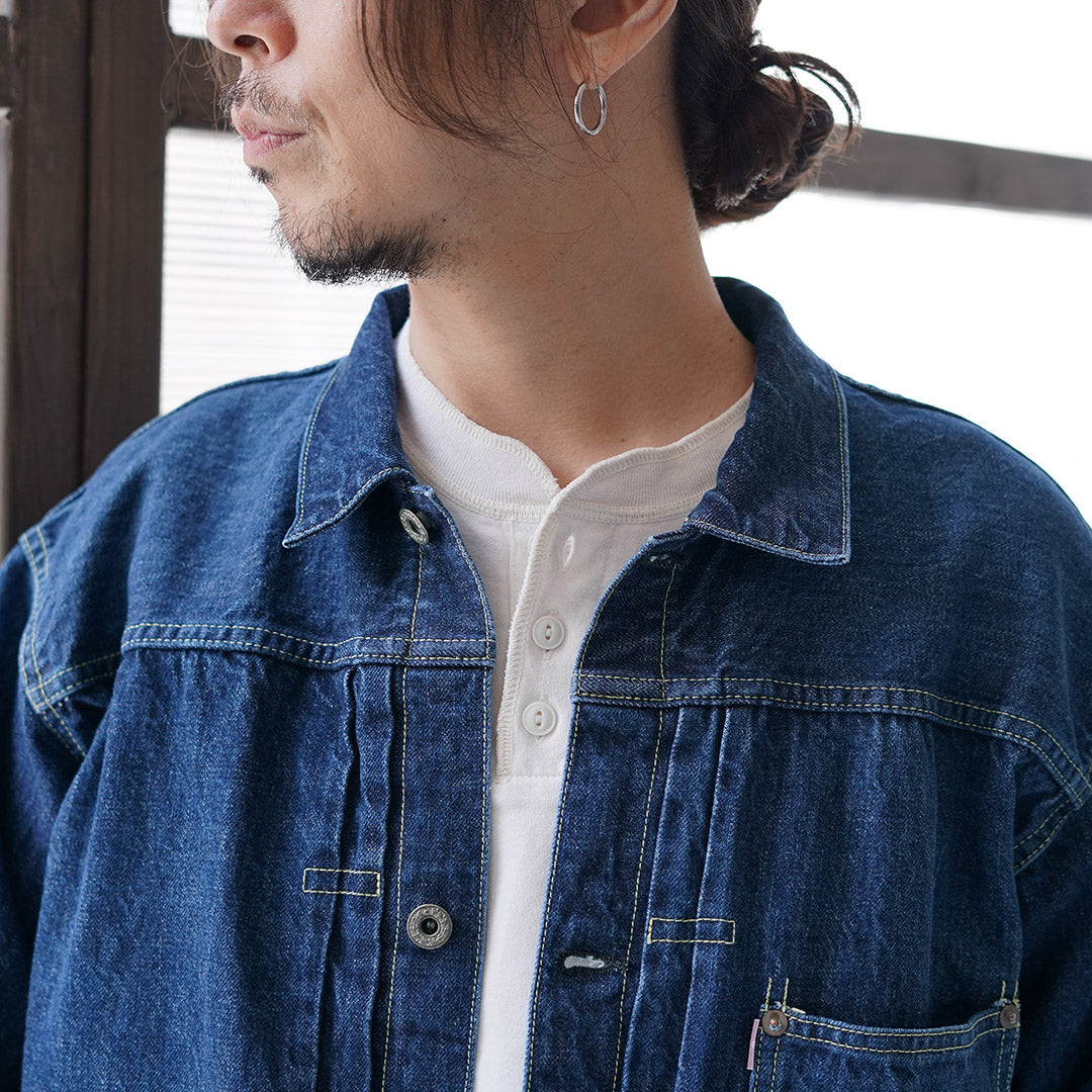 REMI RELIEF / Veste en jean modèle WWll 12oz Bleu