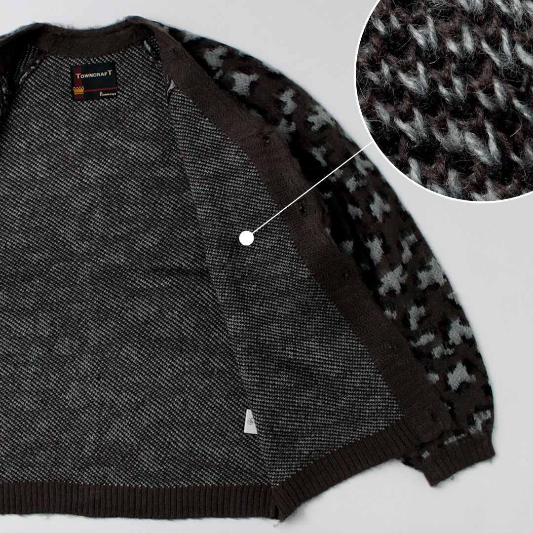 TOWNCRAFT / Cardigan raglan à poils longs