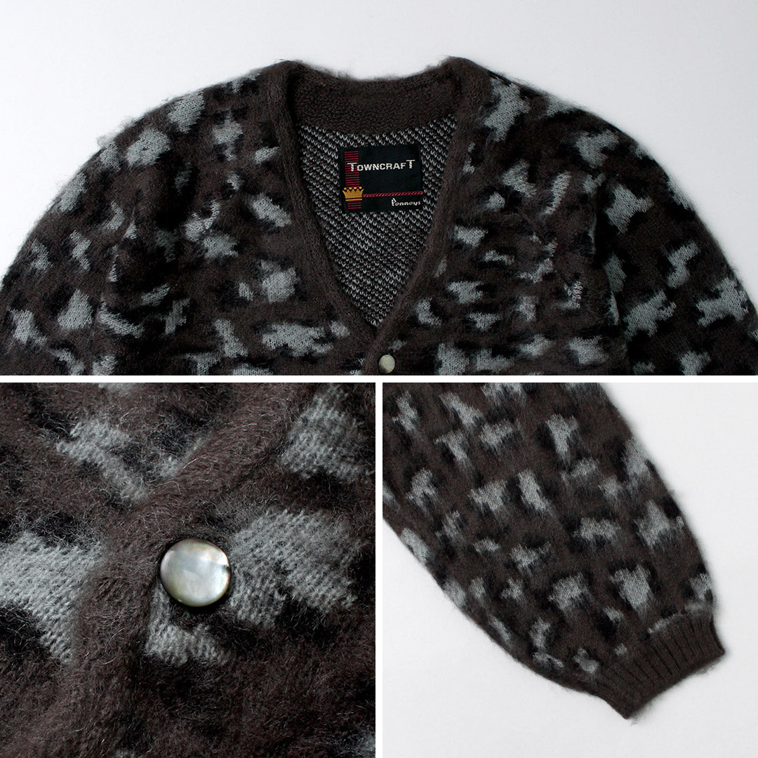 TOWNCRAFT / Cardigan raglan à poils longs