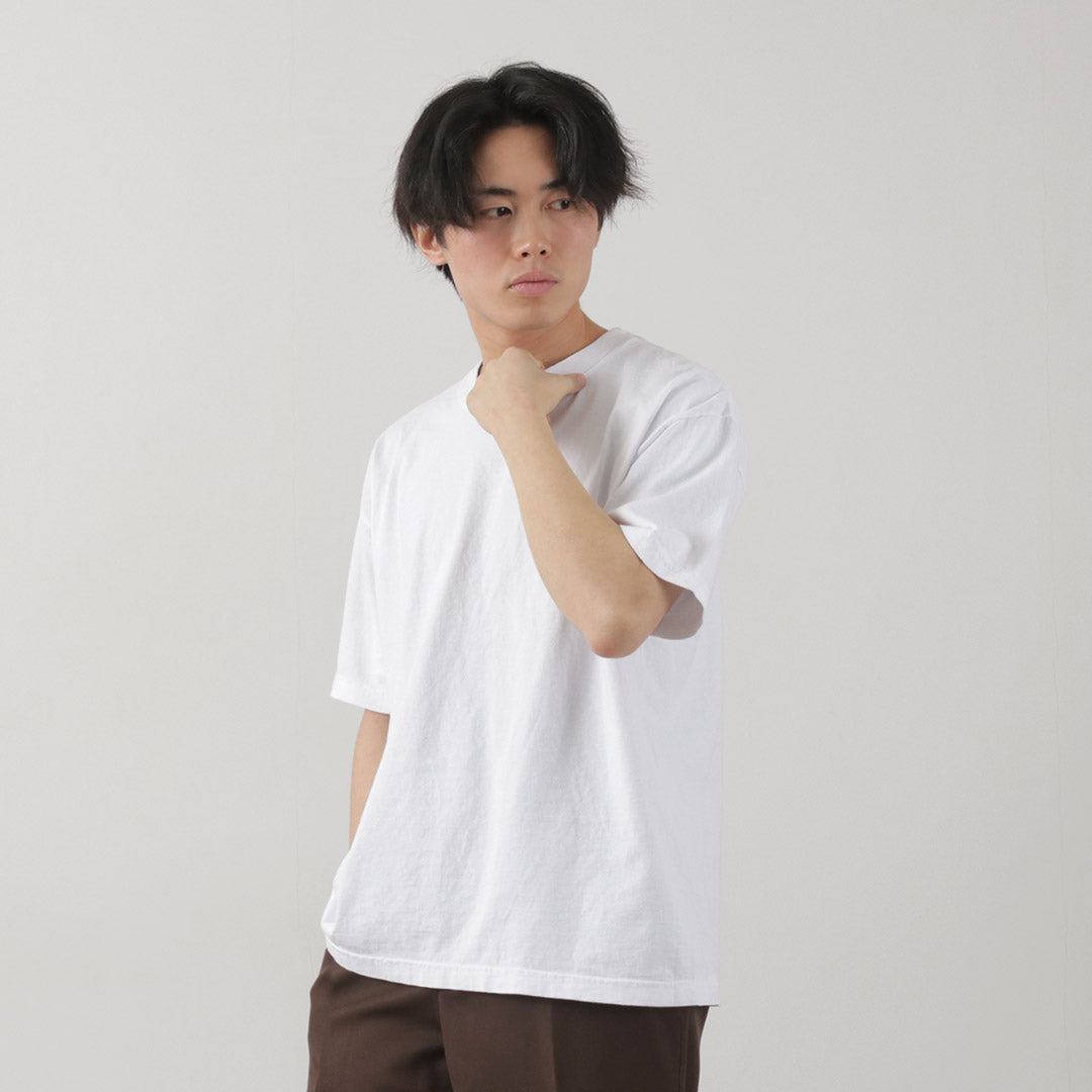 광산 / 짧은 슬리브 승무원 티셔츠