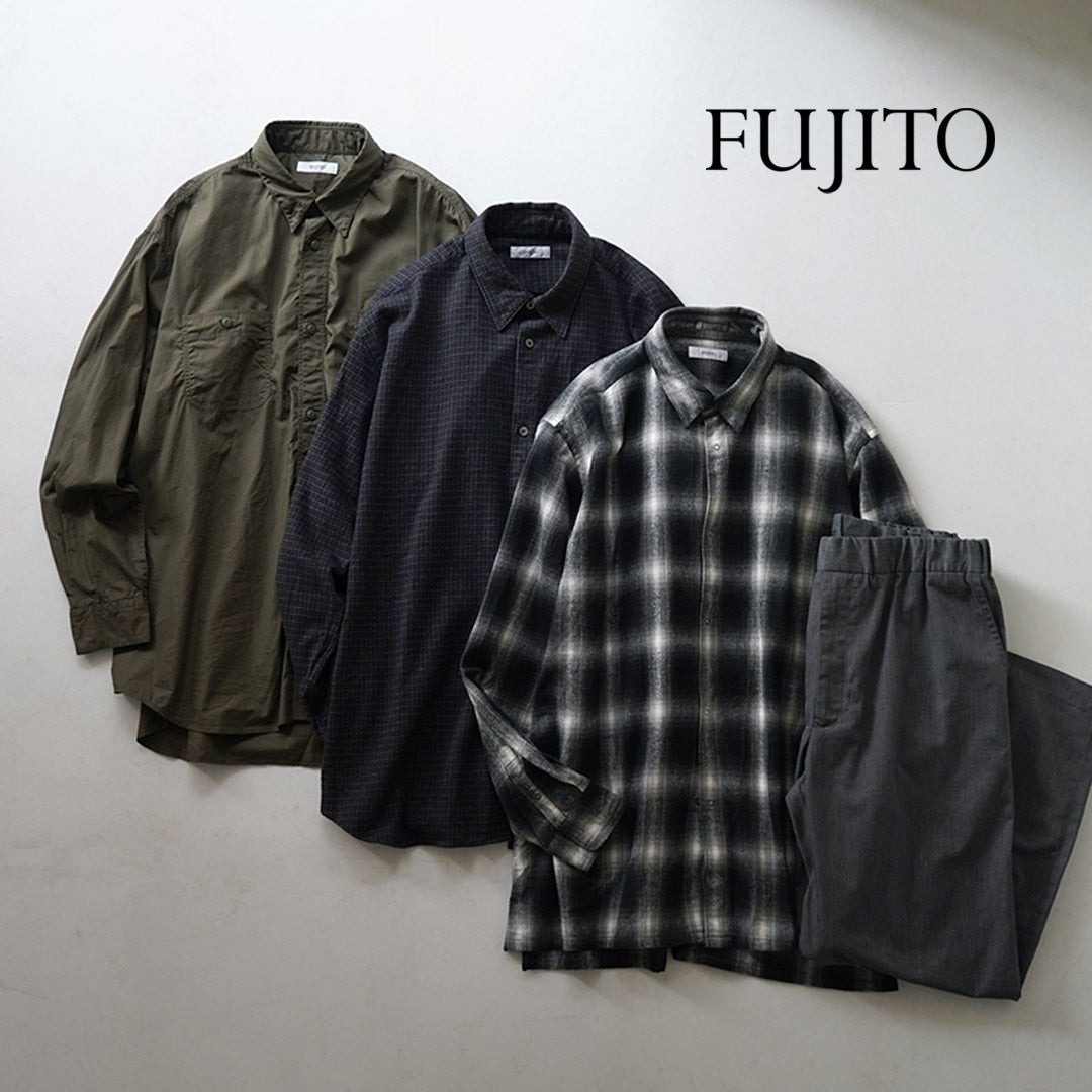 FUJITO / 大码宽幅工作衬衫