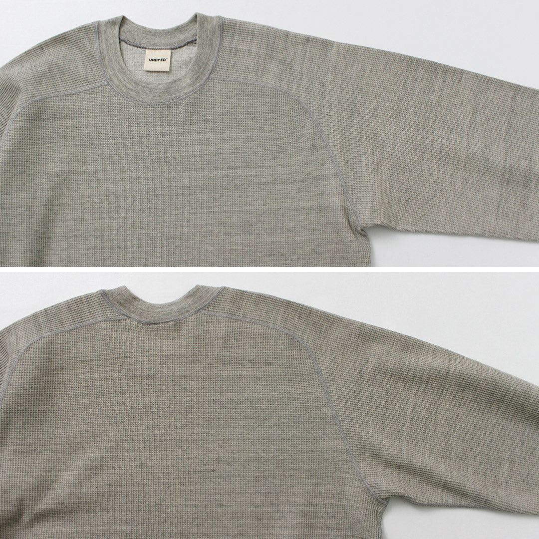 Sudadera de manga larga tipo gofre de algodón orgánico SIN TEÑIR / de colores
