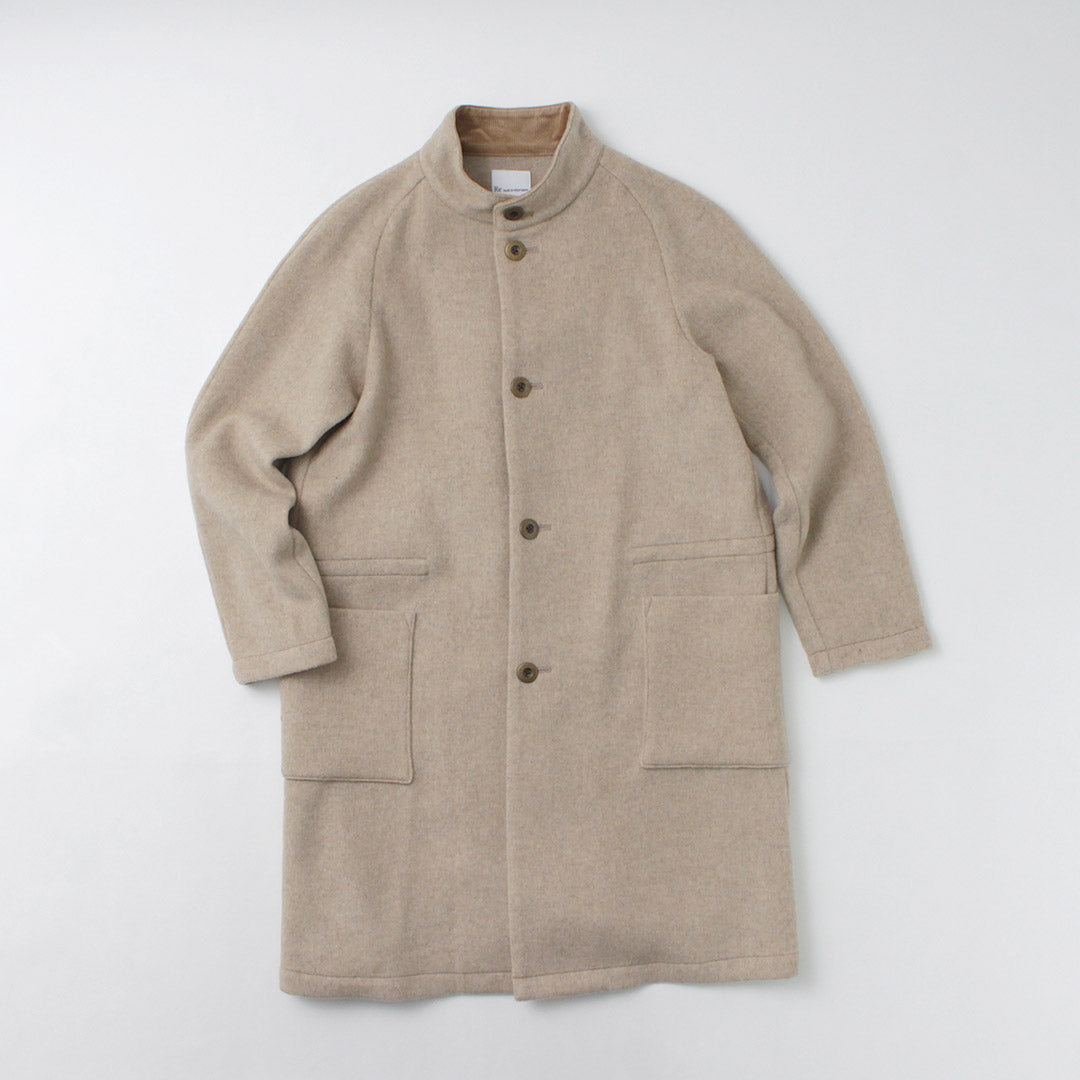RE MADE IN TOKYO JAPAN / Wool Melton Stand-up Collar Coat