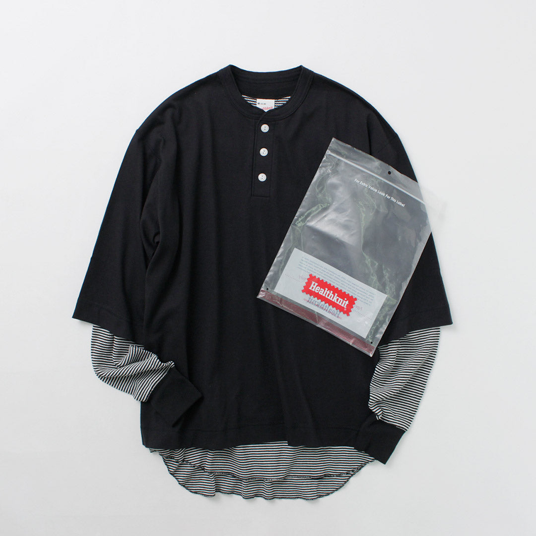 HEALTHKNIT / 2 Pack T-Shirt 7/10 Sleeve + Long Sleeve Waffle