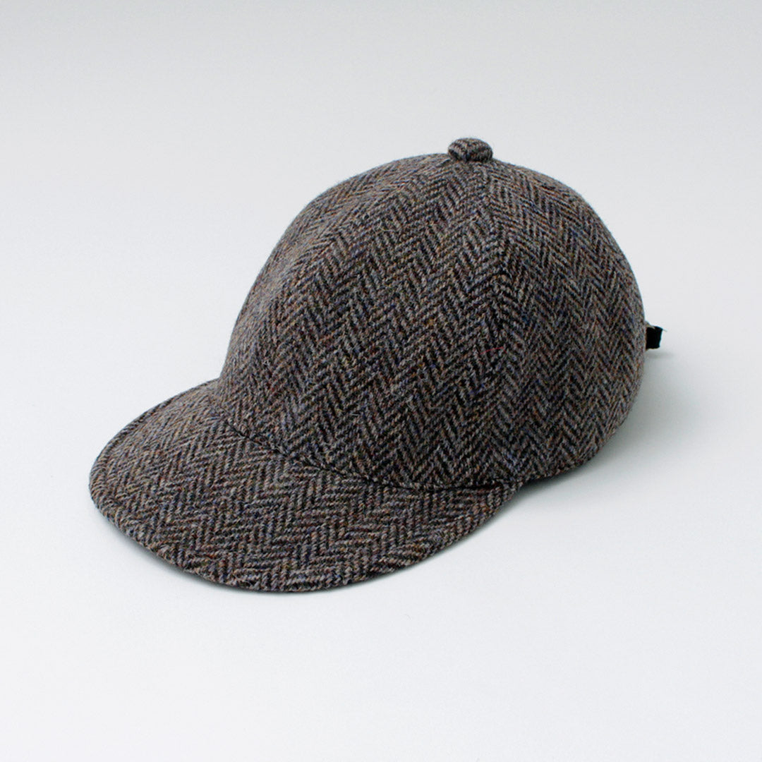 HIGHER / Harris Tweed Herringbone Cap HT24035