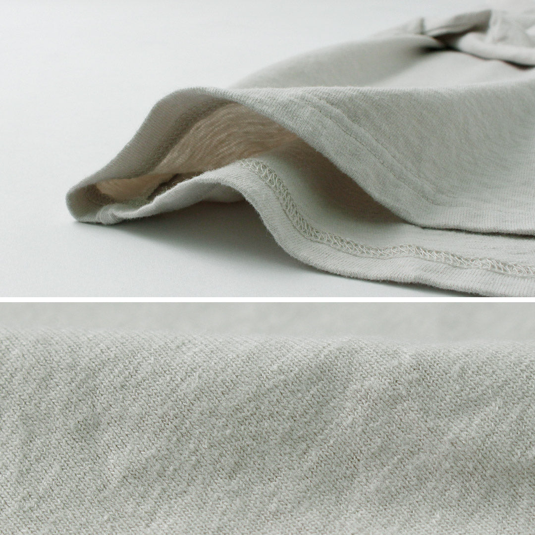 KEMA DESIGNS / Hemp Cotton Key-Neck T-Shirt