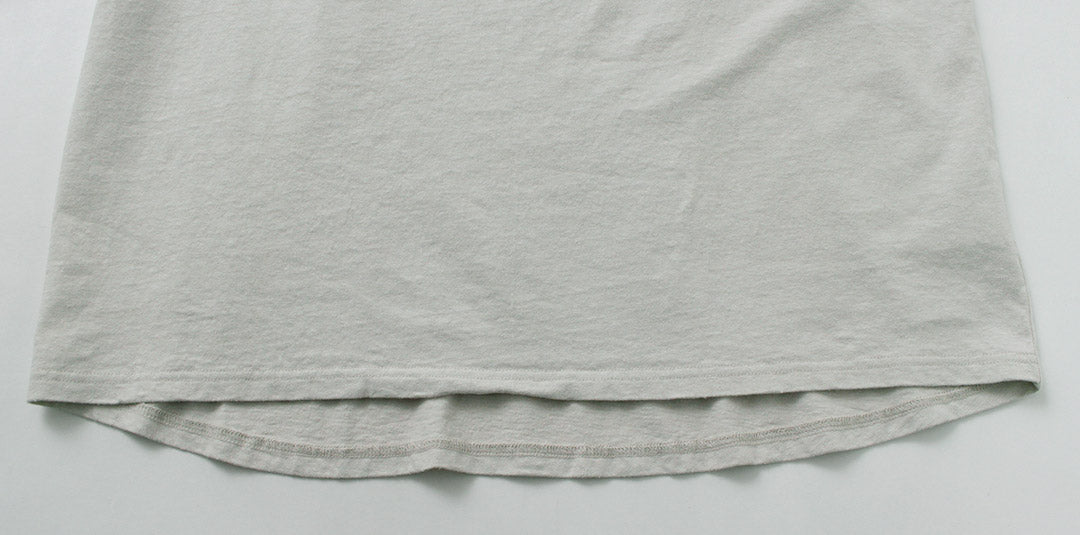KEMA DESIGNS / Hemp Cotton Key-Neck T-Shirt