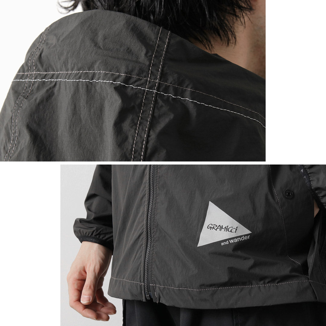 AND WANDER / Gramicci Collaboration Veste en nylon blush