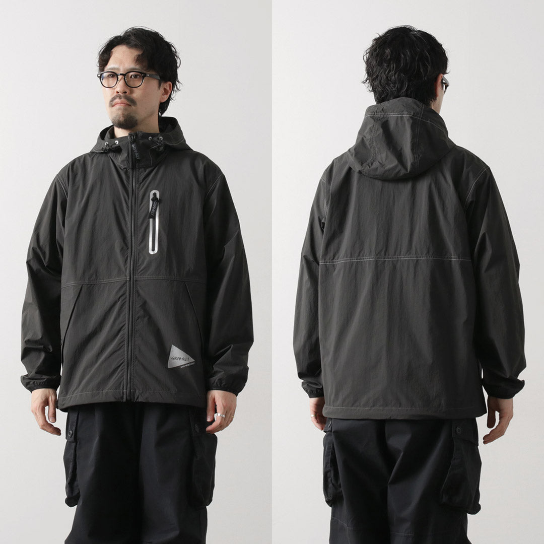AND WANDER / Gramicci Collaboration Veste en nylon blush