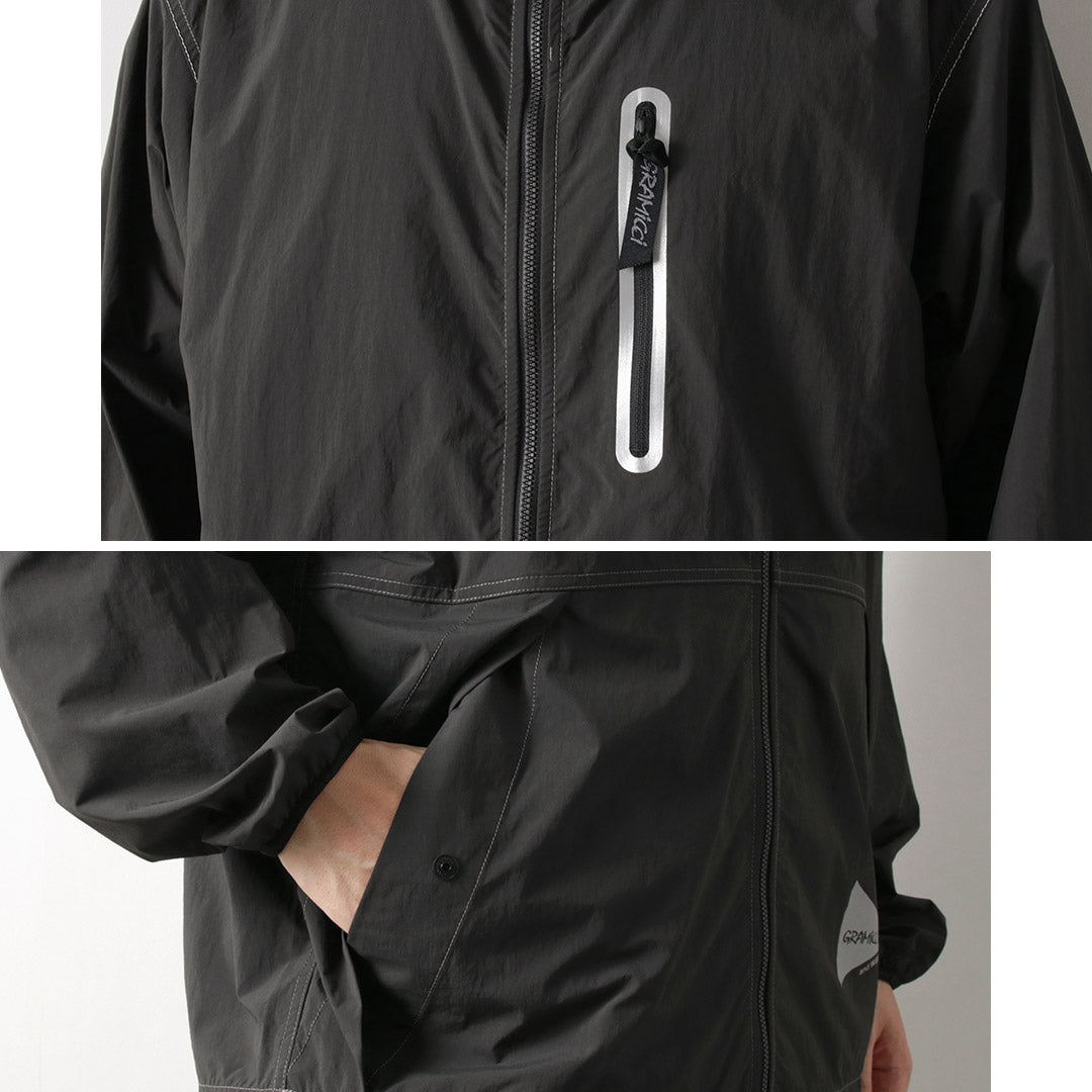 AND WANDER / Gramicci Collaboration Veste en nylon blush