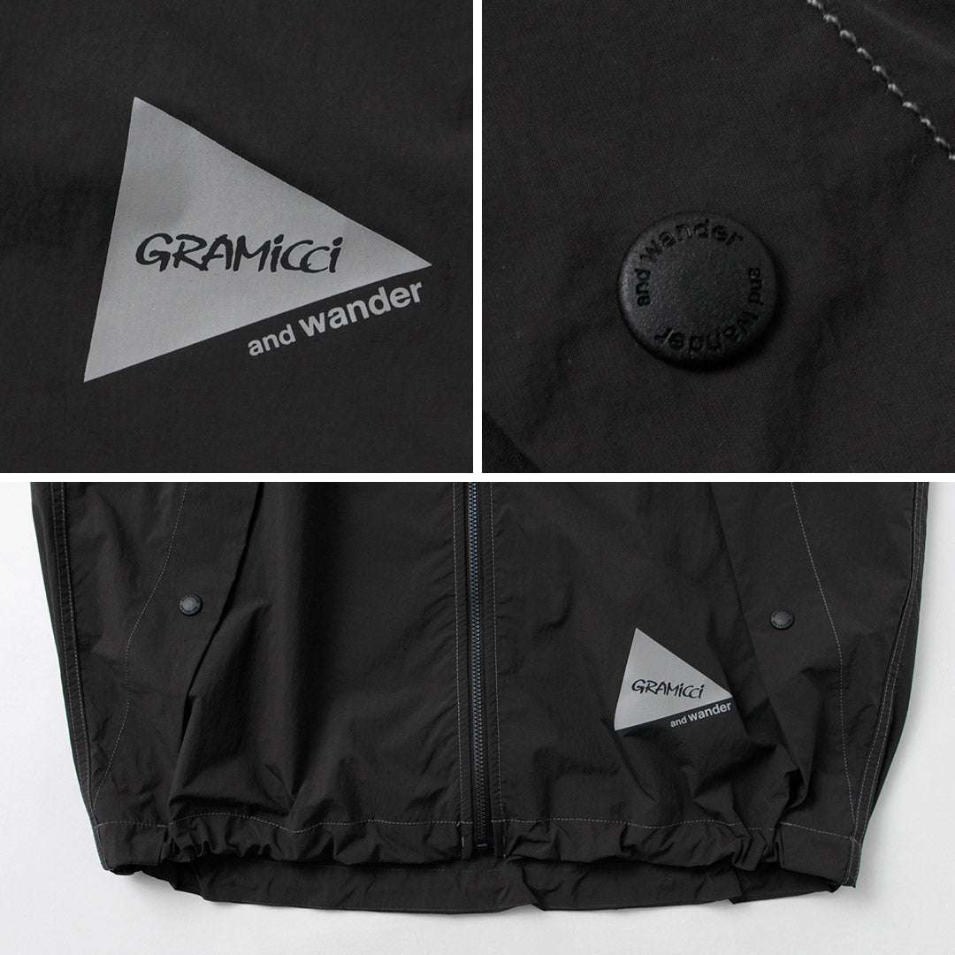AND WANDER / Gramicci Collaboration Veste en nylon blush