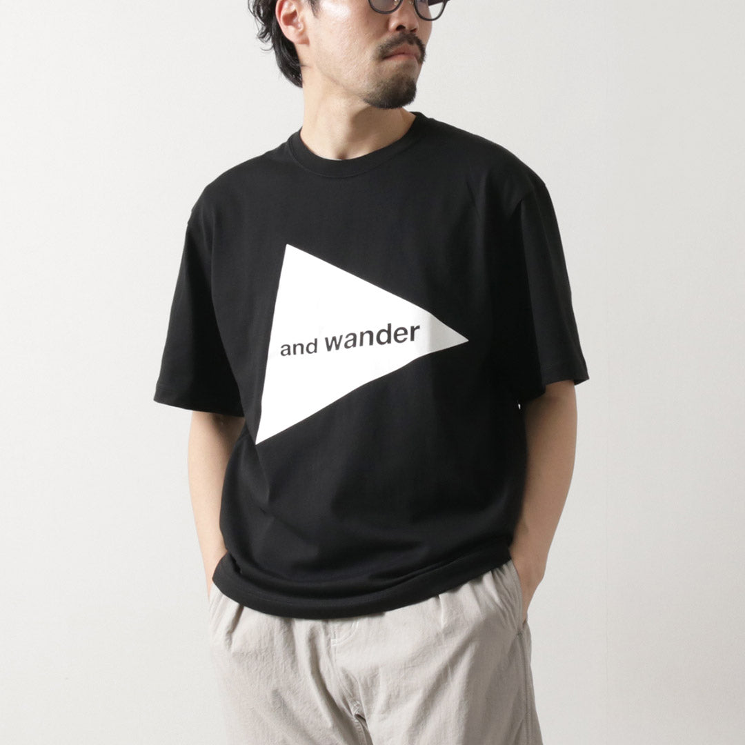 AND WANDER / Big Logo Short Sleeve T-Shirt