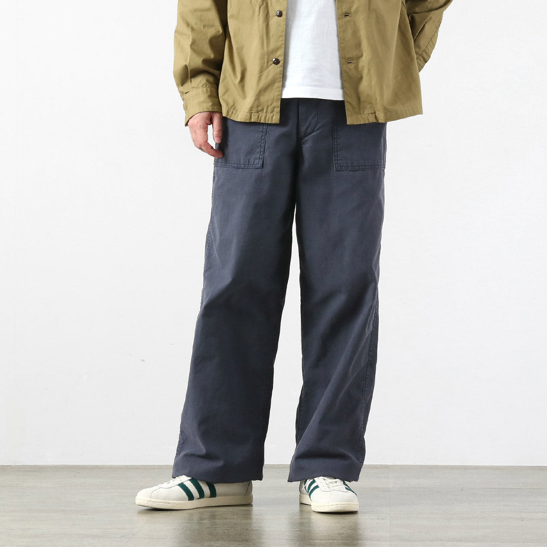 JEANS AZUL JAPÓN / Pantalón Baker Ancho Satén Espalda Teñido de Azufre