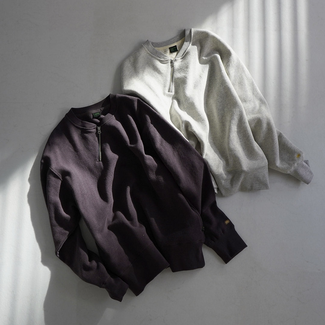 GOHEMP / Sweat ras du cou demi-zip