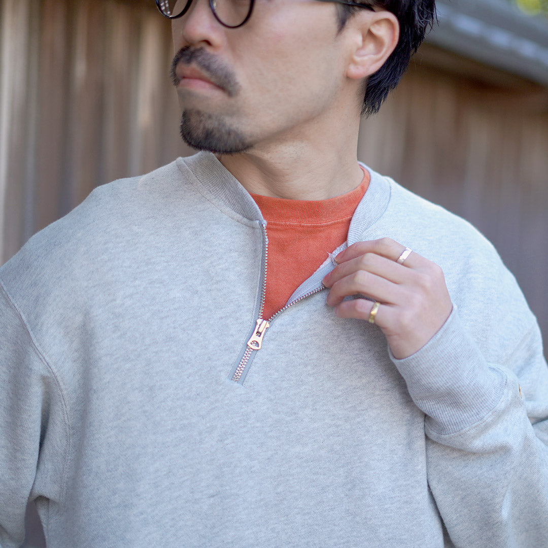 GOHEMP / Sweat ras du cou demi-zip