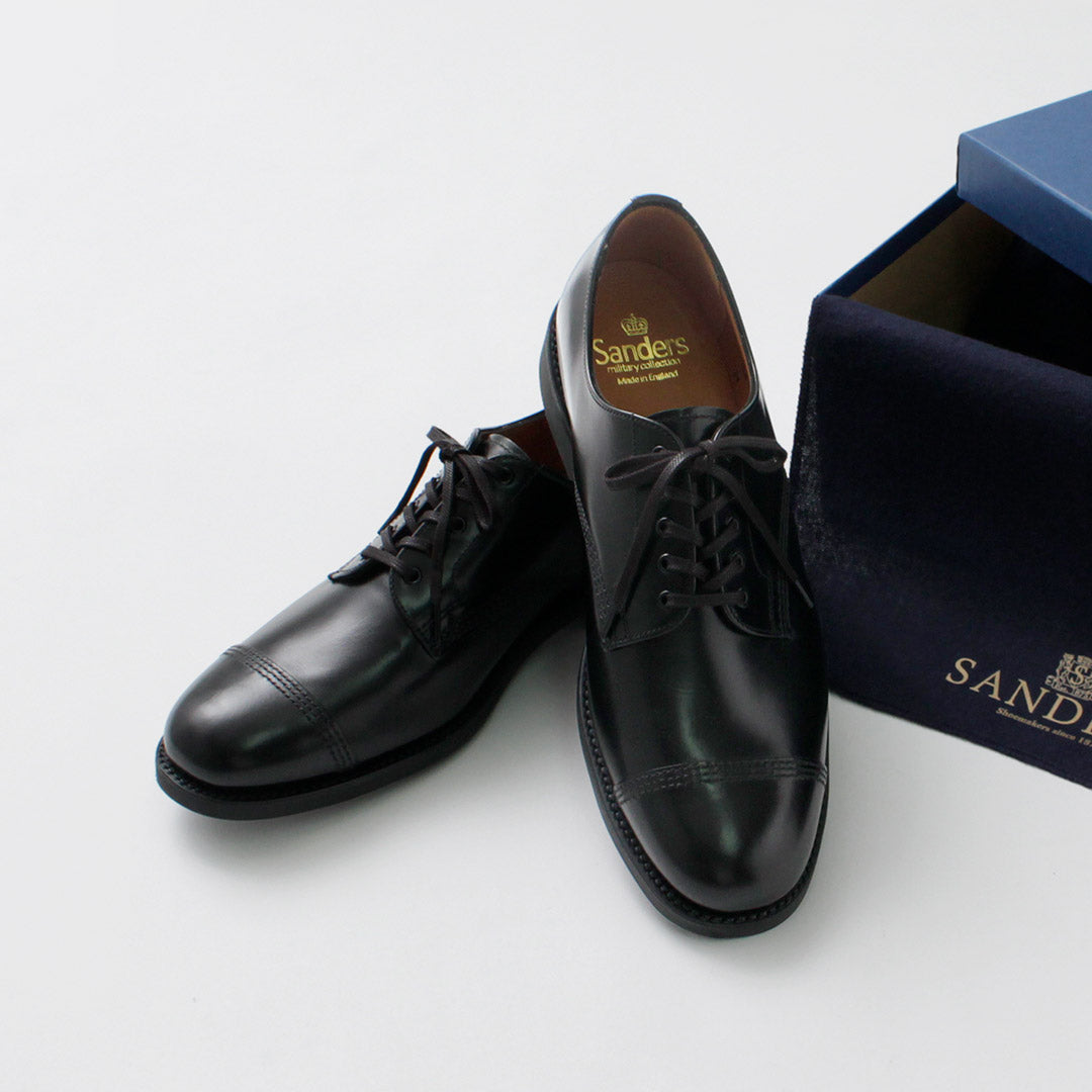 SANDERS / 1128BC Chaussures Derby Militaires en Cuir Lisse