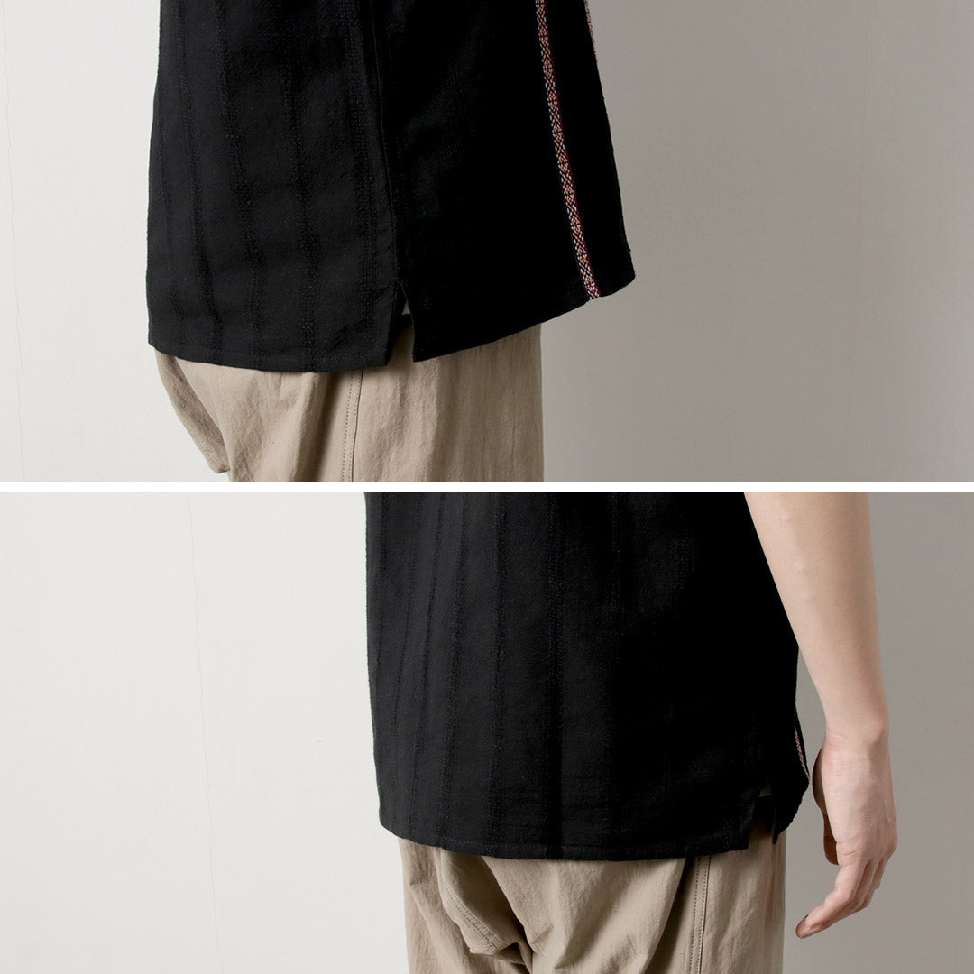 WAX LONDON / Camisa Didcot Manga Corta Dobby Abierto Rayas