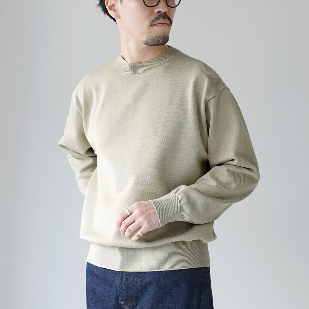 YONETOMI NEW BASIC / Rigid Sea Island Cotton Knit Pullover