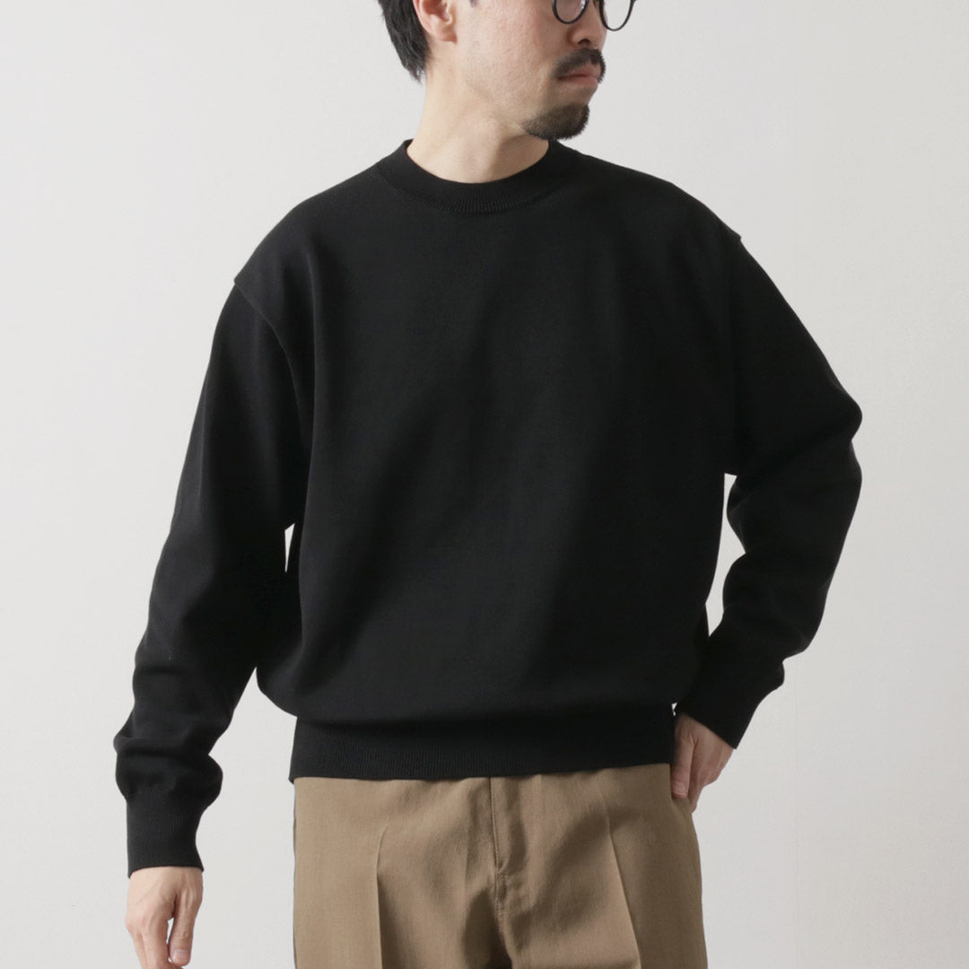 YONETOMI NEW BASIC / Rigid Sea Island Cotton Knit Pullover