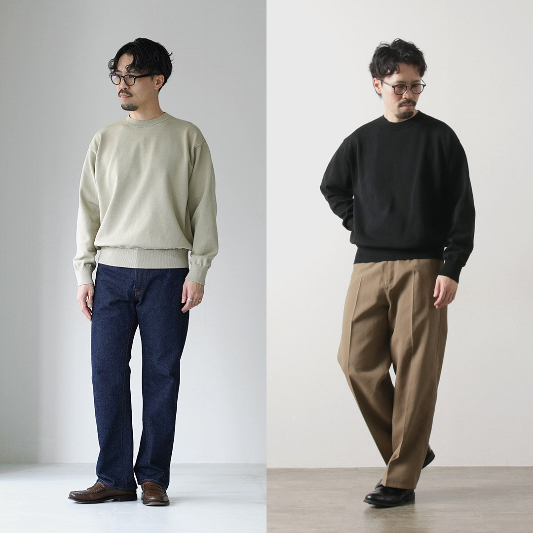 YONETOMI NEW BASIC / Rigid Sea Island Cotton Knit Pullover