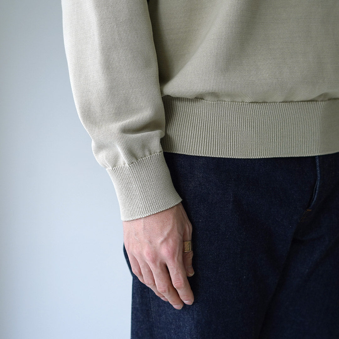 YONETOMI NEW BASIC / Rigid Sea Island Cotton Knit Pullover
