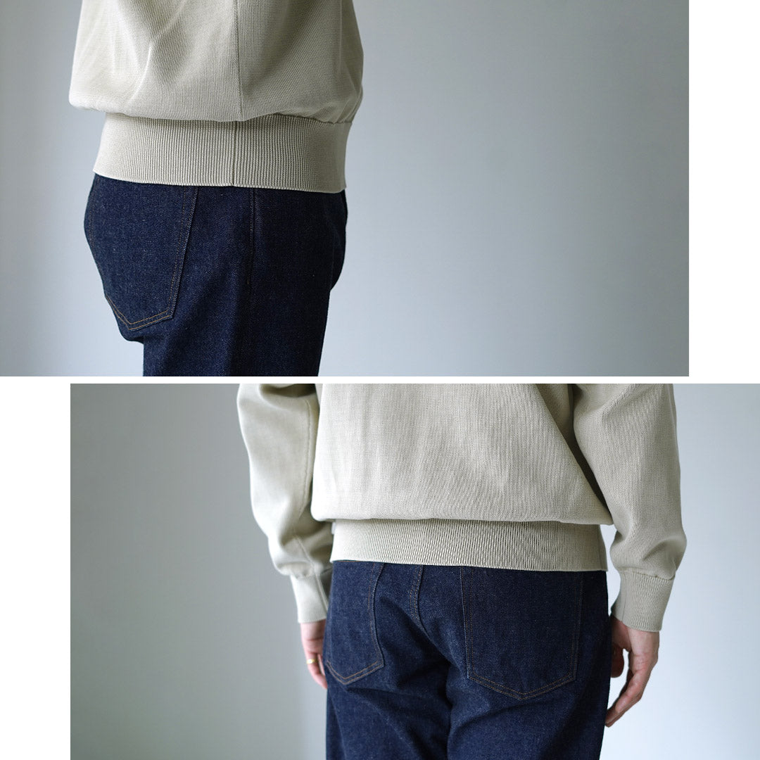 YONETOMI NEW BASIC / Rigid Sea Island Cotton Knit Pullover